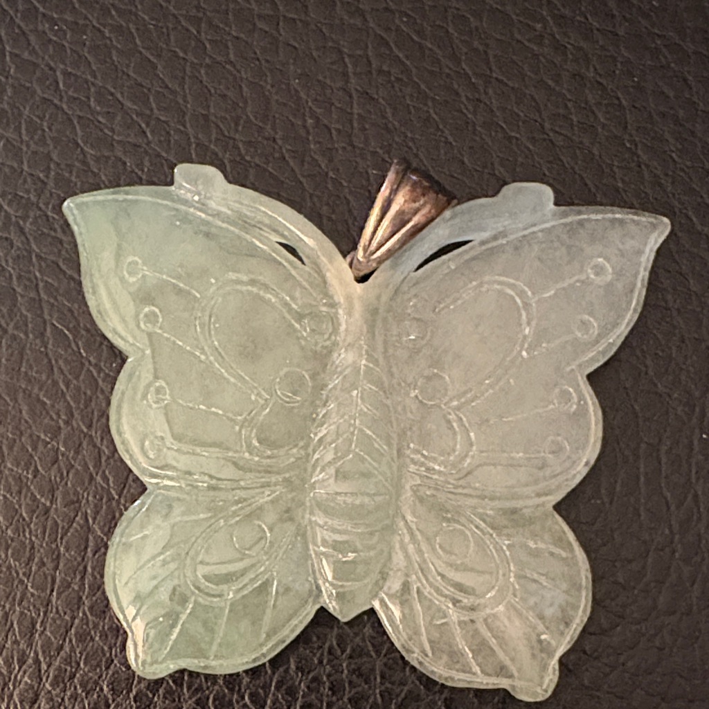 Green Jade Butterfly Pendant